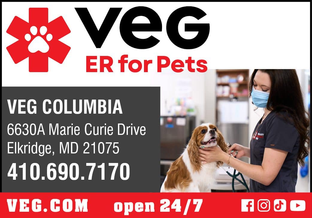 Columbia- 2026 Spot Ad VEG Columbia a Maryland Pet Gazette sponsor