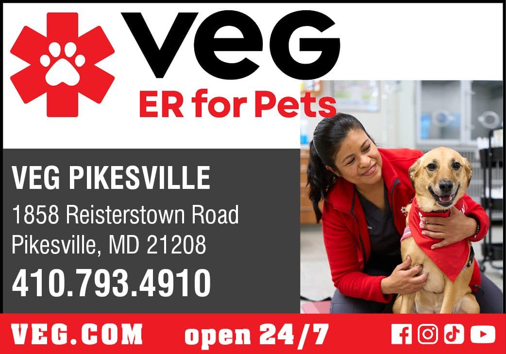 Pikesville- 2026 Spot Ad VEG Baltimore a Maryland Pet Gazette Sponsor