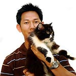 Man with Cat